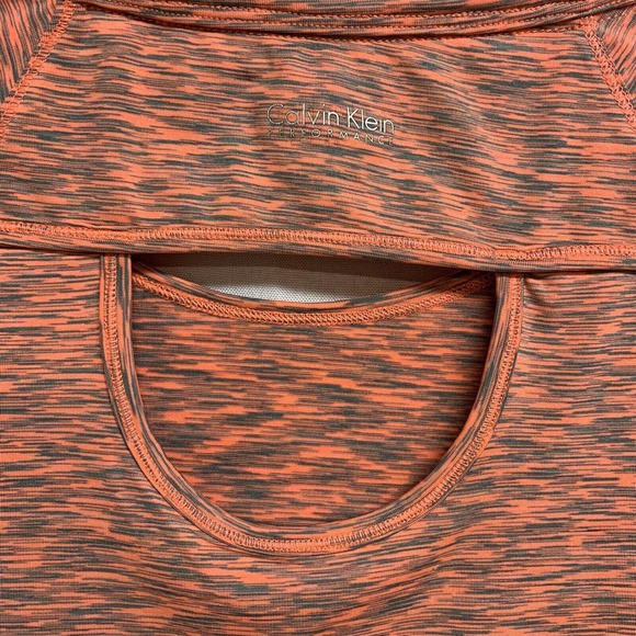 Calvin Klein Performance Quick Dry Space Dye Activewear Short Sleeve Top Size L - Picture 6 of 6